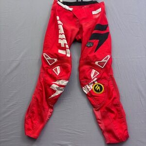Shift Racing Strike Motocross Pants Mens Red Black White Dirt Bike Riding Gear